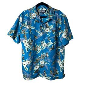 *VINTAGE* CSTL COASTAL Brand Hawaii Aloha Tropical Hawaiian Shirt Size XL